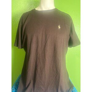 Polo Ralph Lauren Mens Brown Short Sleeve T-Shirt With Embroidered Logo Size M